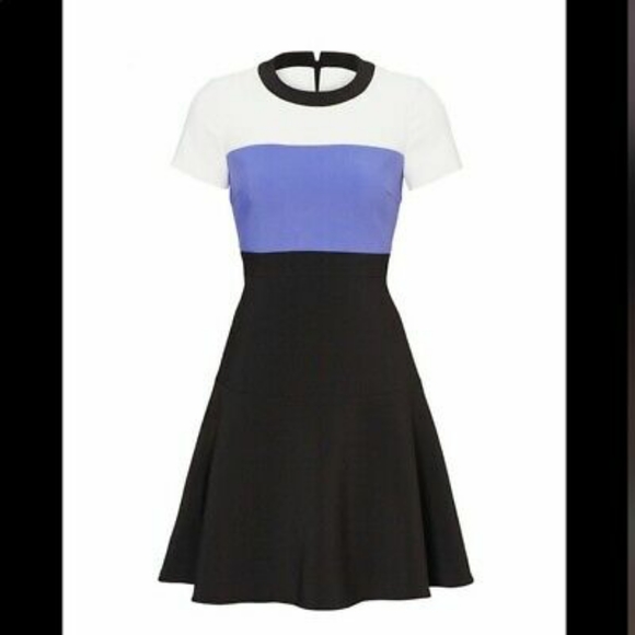NWT Kate Spade Color Block crepe dress - Picture 2 of 6